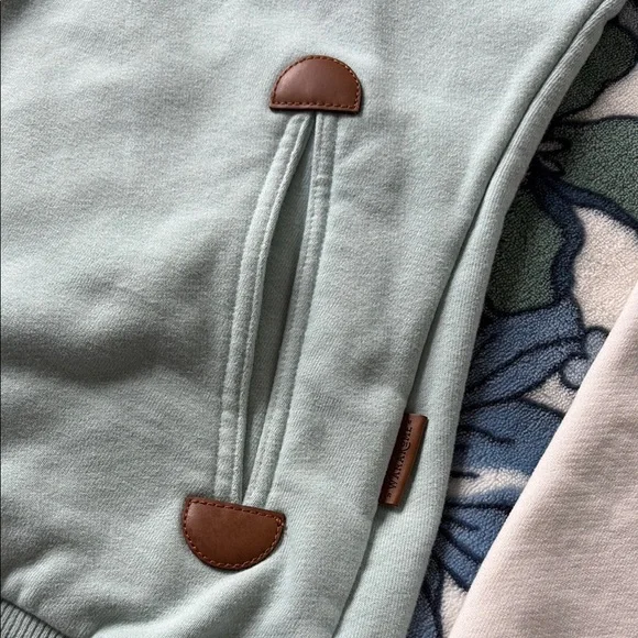 Wanakome Colorblock Hoodie - Coral, Mint, Cream - Picture 4 of 6